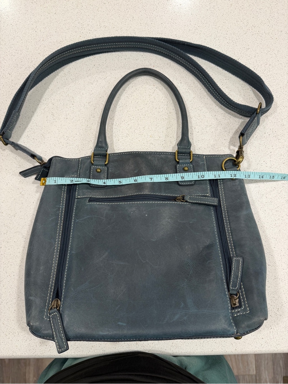 Gun Tote'n Mamas Blue Satchel Top Handle Bag RFID Zip Detachable Crossbody Strap